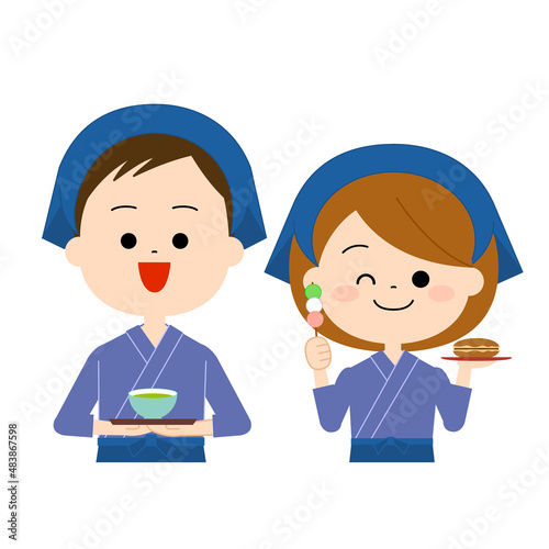 笑顔の飲食店スタッフ