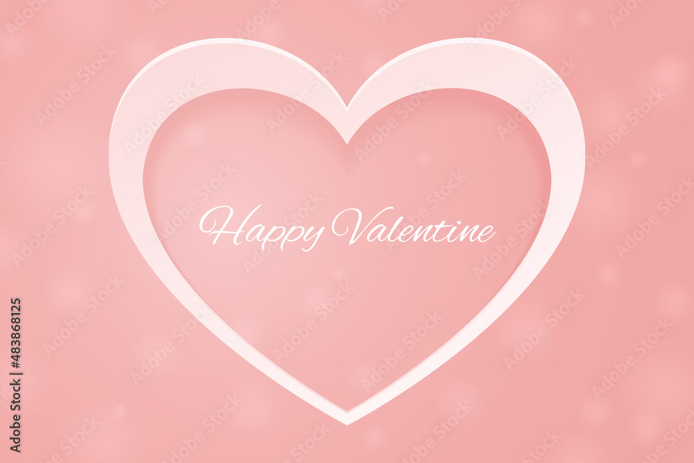 Minimalist happy valentine's day background