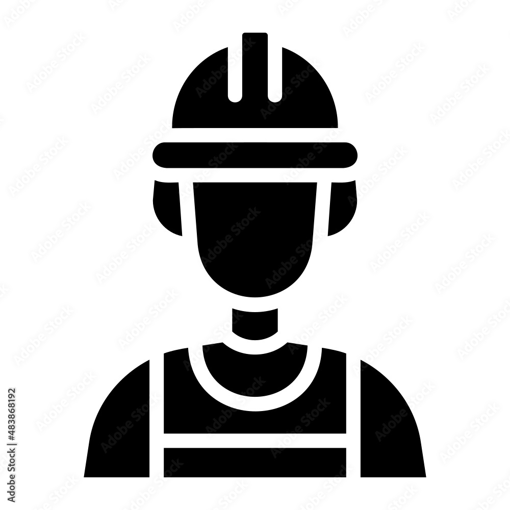 Labor Man glyph icon Labor Man glyph icon