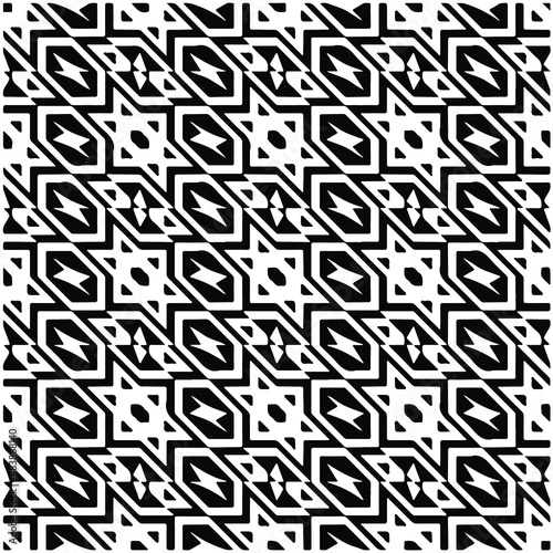  seamless repeating pattern.Black and  white pattern for wallpapers and backgrounds. 