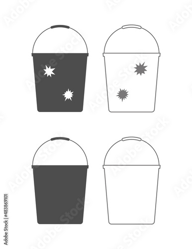 bucket with holes icon