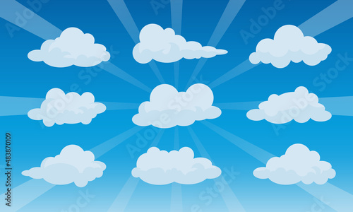 cartoon clouds vector collection