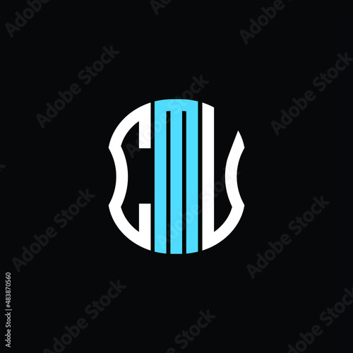 CMU letter logo creative design with vector graphic