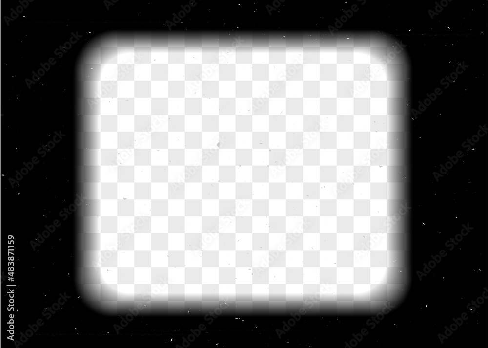Old cinematic frame on a transparent background. Old cinematic frame on a transparent background.