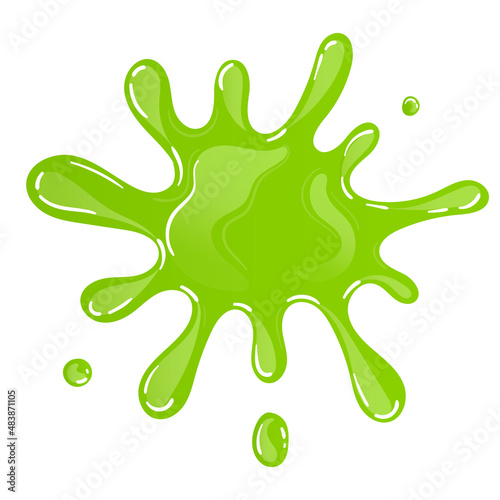 slime drops. Mud dripping green slime set vector illustration