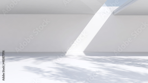 Fototapeta Naklejka Na Ścianę i Meble -  Empty room with Wall Background. 3D illustration, 3D rendering	