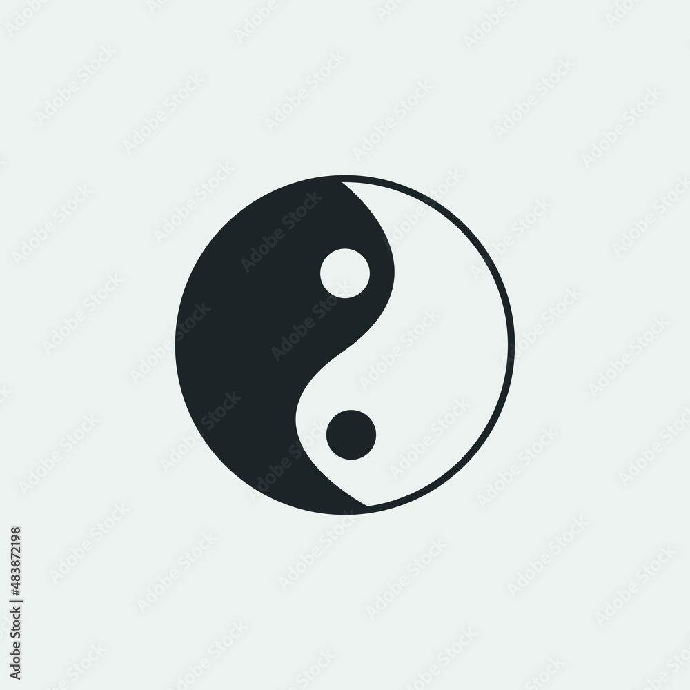 Yin yang vector icon illustration sign Yin yang vector icon illustration sign