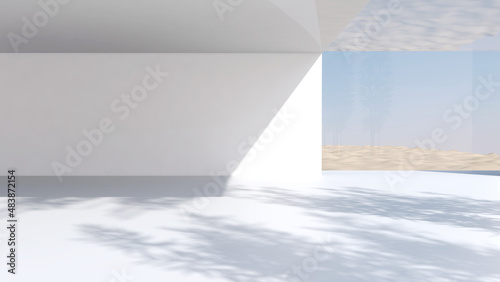 Empty room with Wall Background. 3D illustration  3D rendering 