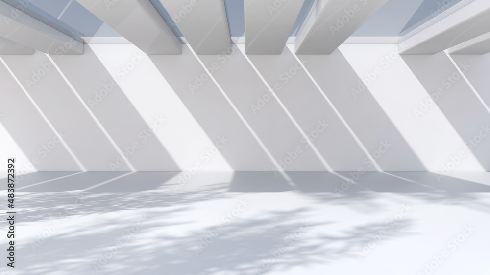 Obraz premium Empty room with Wall Background. 3D illustration, 3D rendering