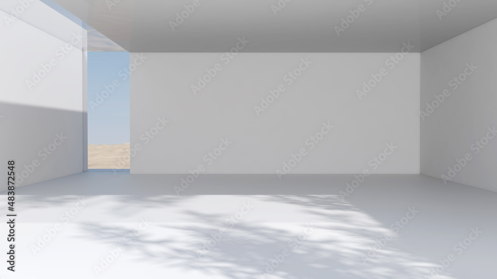 Obraz premium Empty room with Wall Background. 3D illustration, 3D rendering 
