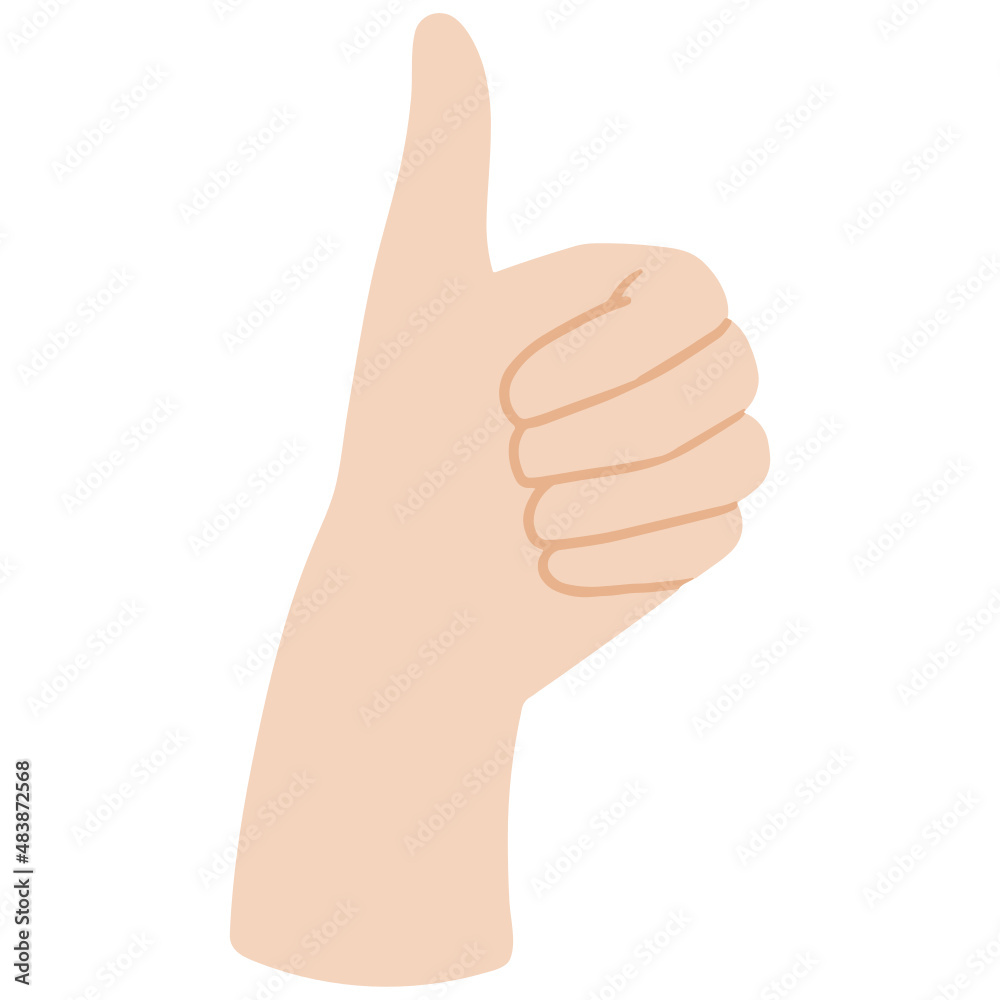Good job hand sign vector illustration in flat color design Good job hand sign vector illustration in flat color design