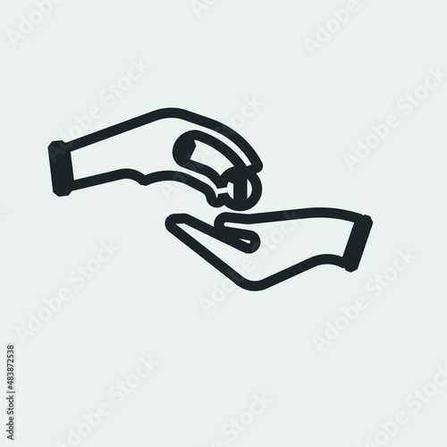 Financial aid vector icon illustration sign