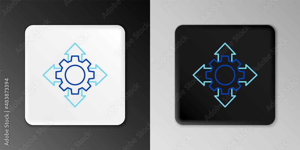Line Project team base icon isolated on grey background. Business analysis and planning, consulting, team work, project management. Colorful outline concept. Vector Line Project team base icon isolated on grey background. Business analysis and planning, consulting, team work, project management. Colorful outline concept. Vector