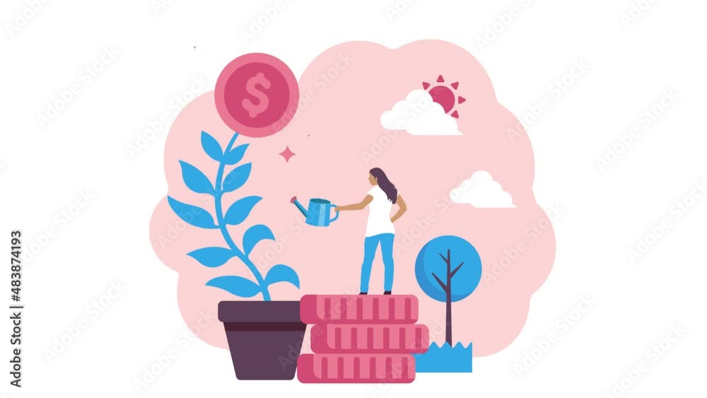 Saving money, making money concept animation ( 4K ) Saving money, making money concept animation ( 4K )