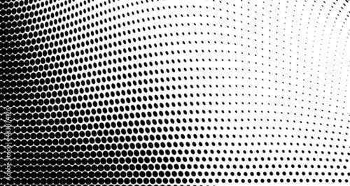 Abstract halftone texture wave monochrome