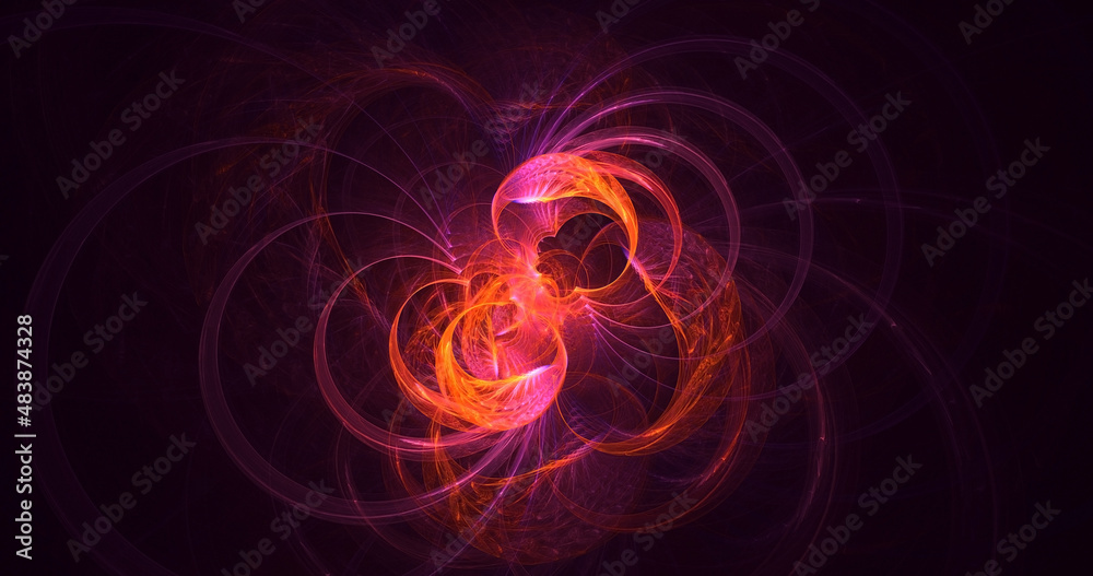3D rendering abstract multicolor technology fractal light background 3D rendering abstract multicolor technology fractal light background