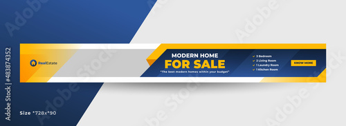Real estate web banner template photo