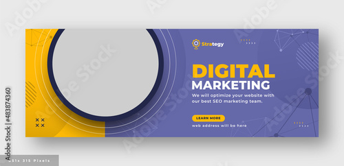 Digital marketing agency facebook cover social media web banner