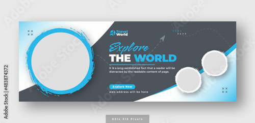 Travel social media facebook cover web banner