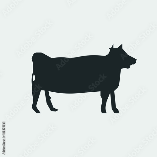 Cow vector icon illustration sign