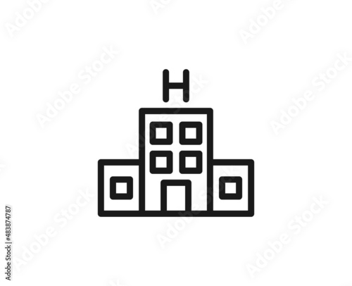 Constraction line icon on white background
