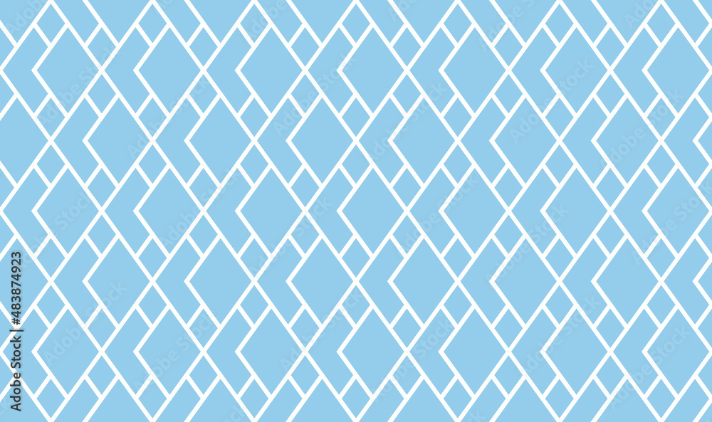 Fototapeta premium The geometric pattern with lines. Seamless vector background. White and blue texture. Graphic modern pattern. Simple lattice graphic design