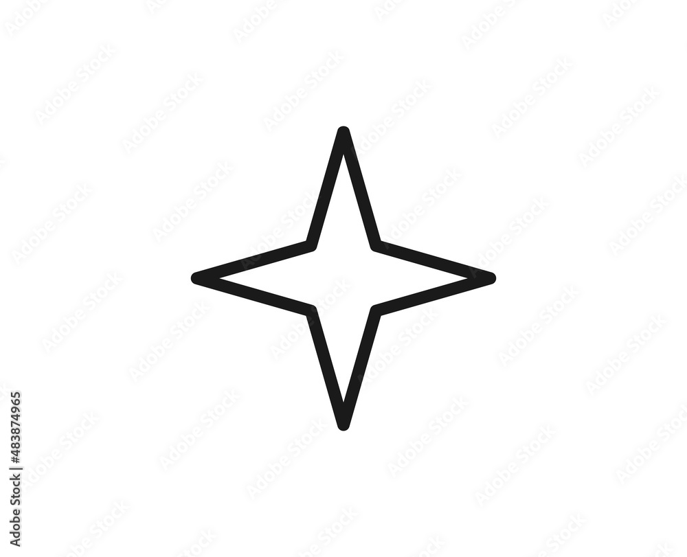 Black line icon on white background
