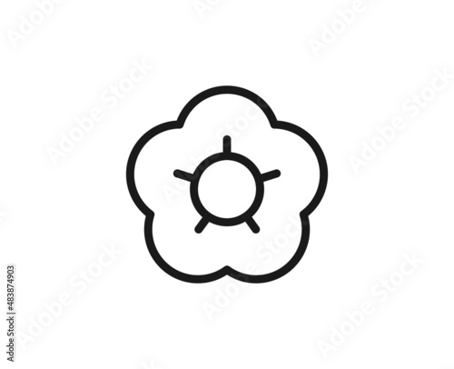 Quadro su tela Beauty line icon on white background