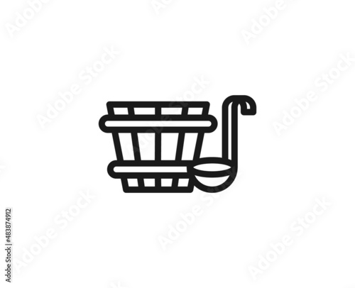 Beauty line icon on white background