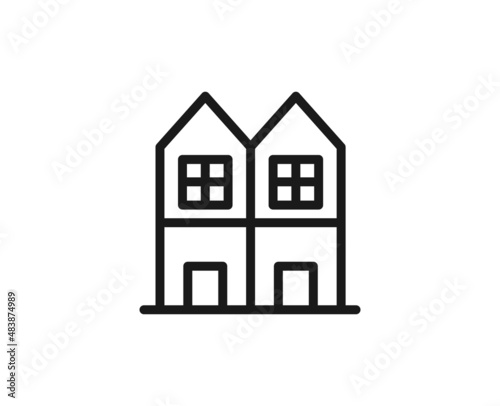 Constraction line icon on white background