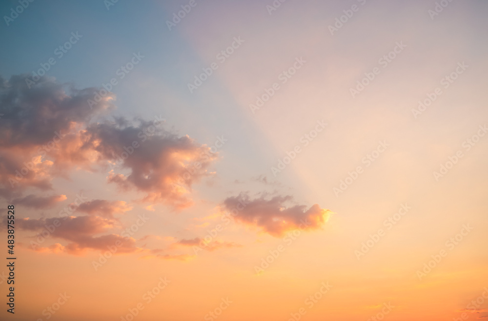 unset sky under clouds with dramatic light.Big pixel art for billboard,advertising,media,PR and digital print.
