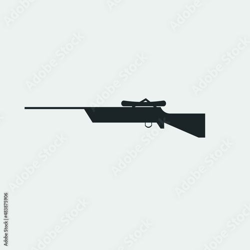 Sniper rifle vector icon