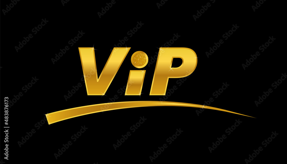 Vip Golding Icon Golden vip icon lebel vector art Stock Vector | Adobe Stock
