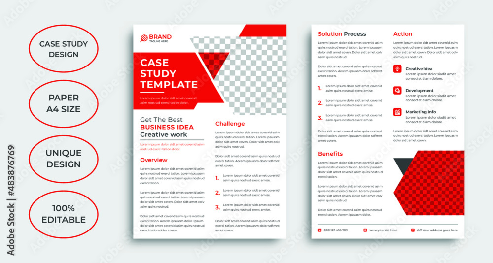 Professional case study template design