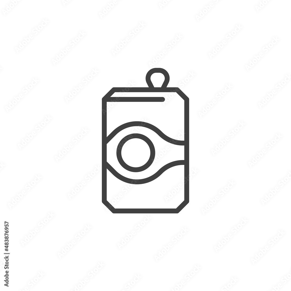 Soda can line icon Soda can line icon