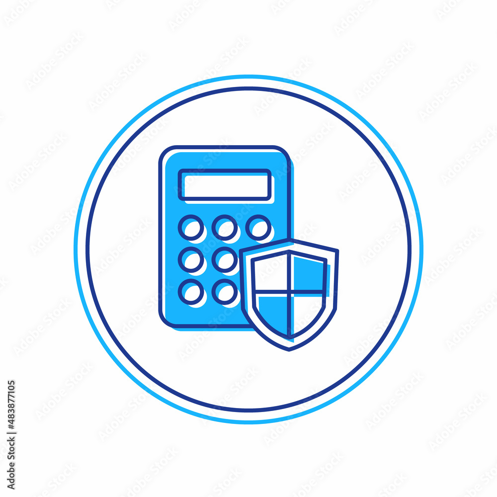 Filled outline Security system control panel with display icon isolated on white background. Keypad of security system for entering inside. Vector Filled outline Security system control panel with display icon isolated on white background. Keypad of security system for entering inside. Vector