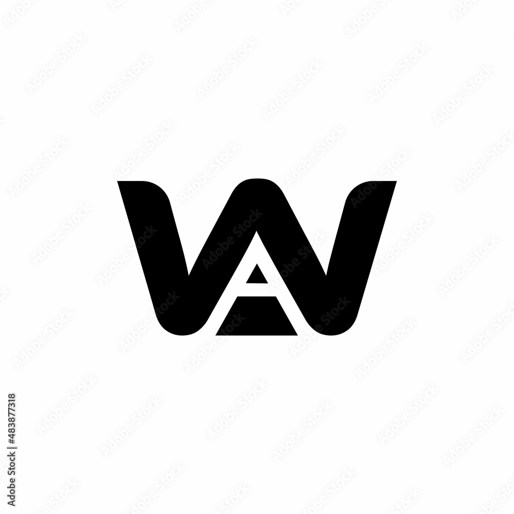 Modern Initial AW logo design inspiration Modern Initial AW logo design inspiration