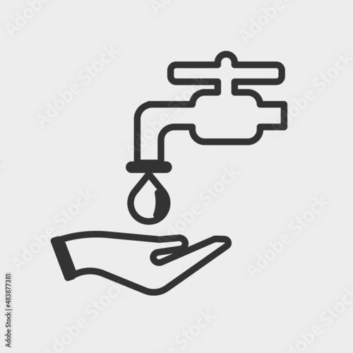 Washing hands vector icon illustration sign