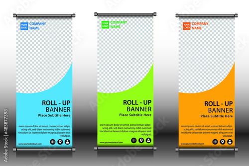 Roll up banner stand template