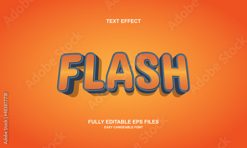 flash text effect editable