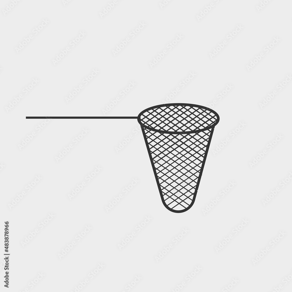 Fish net vector icon illustration sign
