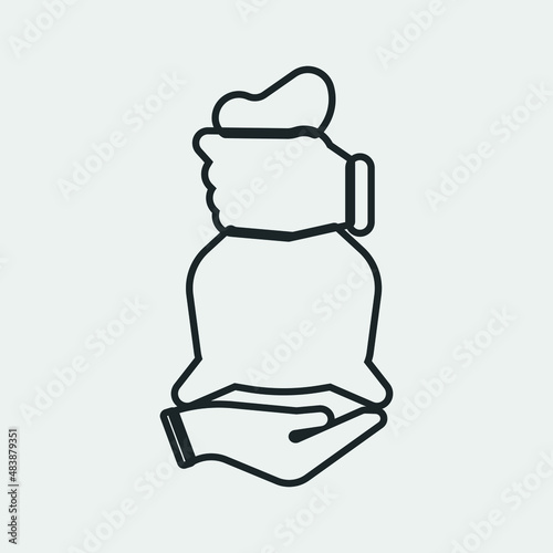 Bribe vector icon illustration sign