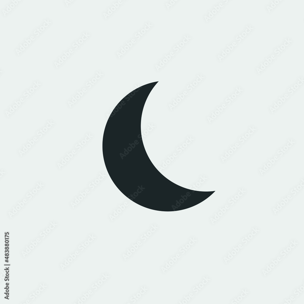 Moon vector icon illustration sign Moon vector icon illustration sign