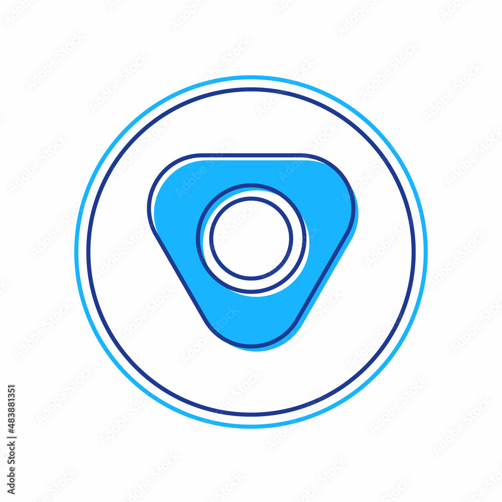 Filled outline Sewing chalk icon isolated on white background. Vector Filled outline Sewing chalk icon isolated on white background. Vector