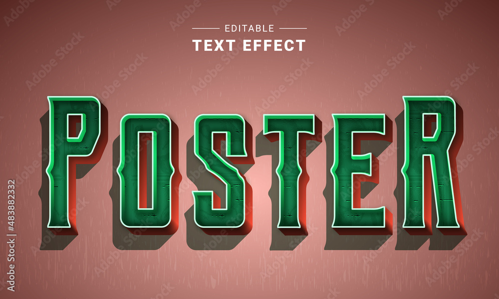 Editable Text Effect Retro Font Style Mockup Generator Stock Vector Editable Text Effect Retro Font Style Mockup Generator Stock Vector