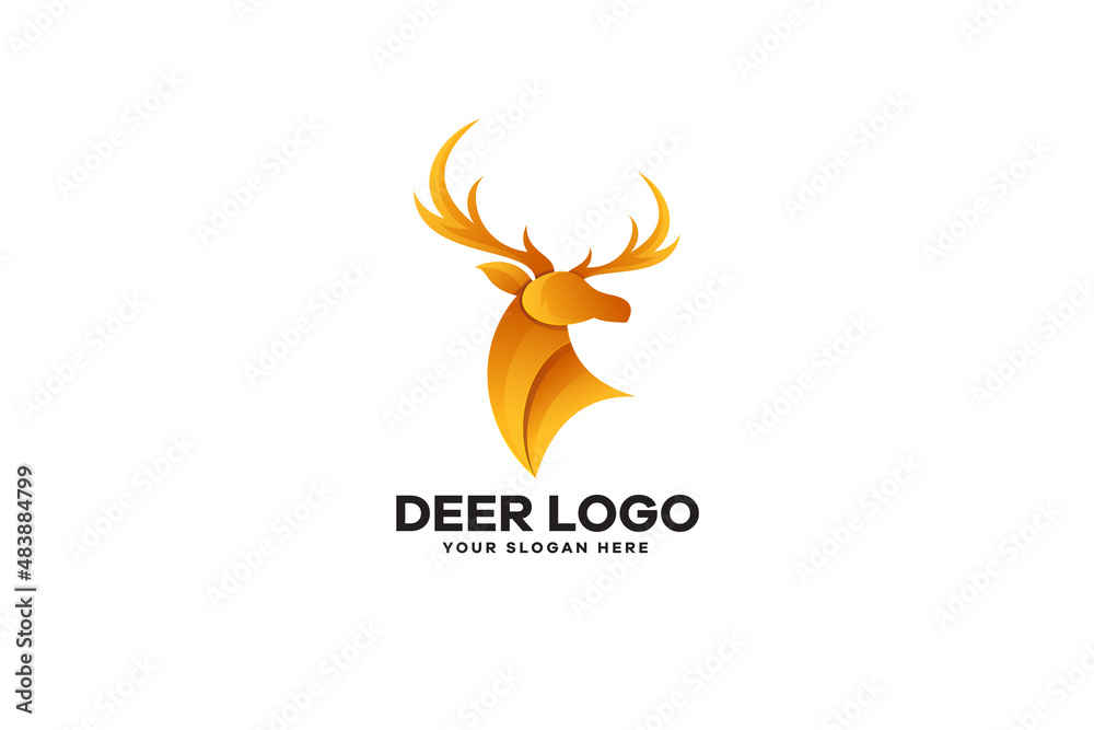 Deer Illustration Logo Deer Illustration Logo