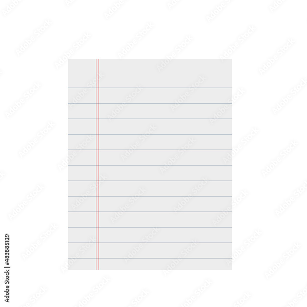notebook paper illustration on white notebook paper illustration on white