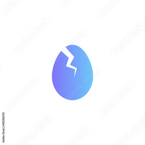 Free Download Broken egg vector icon with gradient - GFXLoad