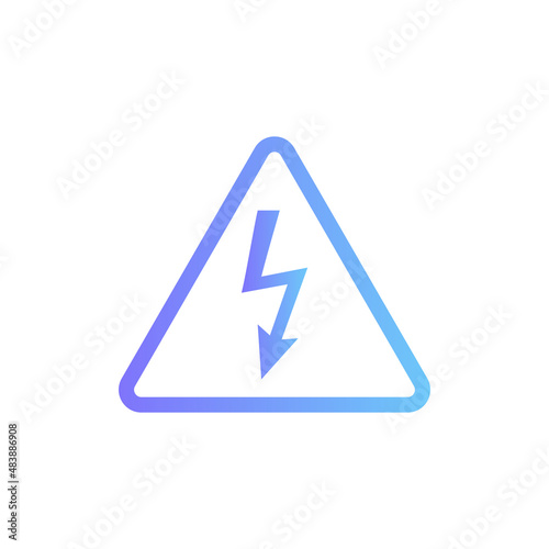 Free Download High voltage sign vector icon with gradient - GFXLoad