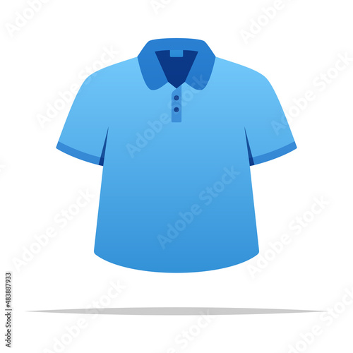 Polo shirt cartoon vector isolated illustration